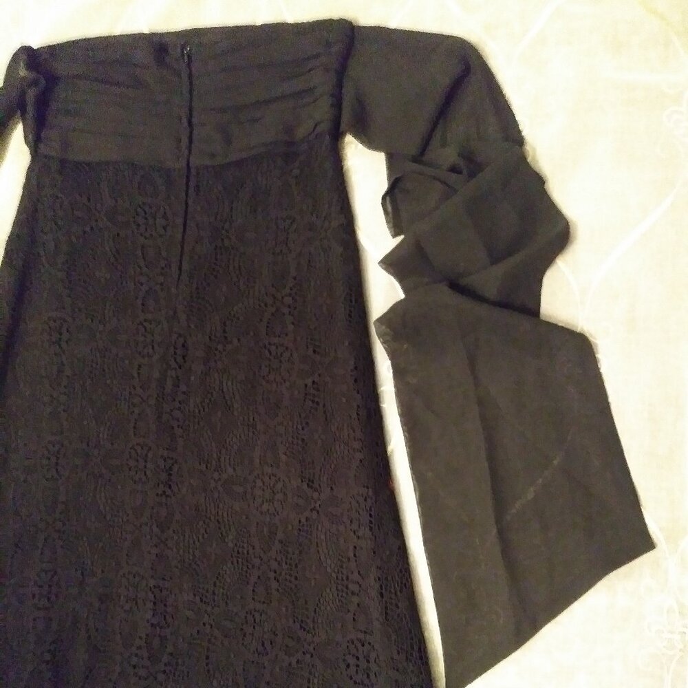 Blacklist Lip Service Lace Crochet Maxi Skirt, Ruffles Witchy Goth Rare Black - Picture 11 of 17